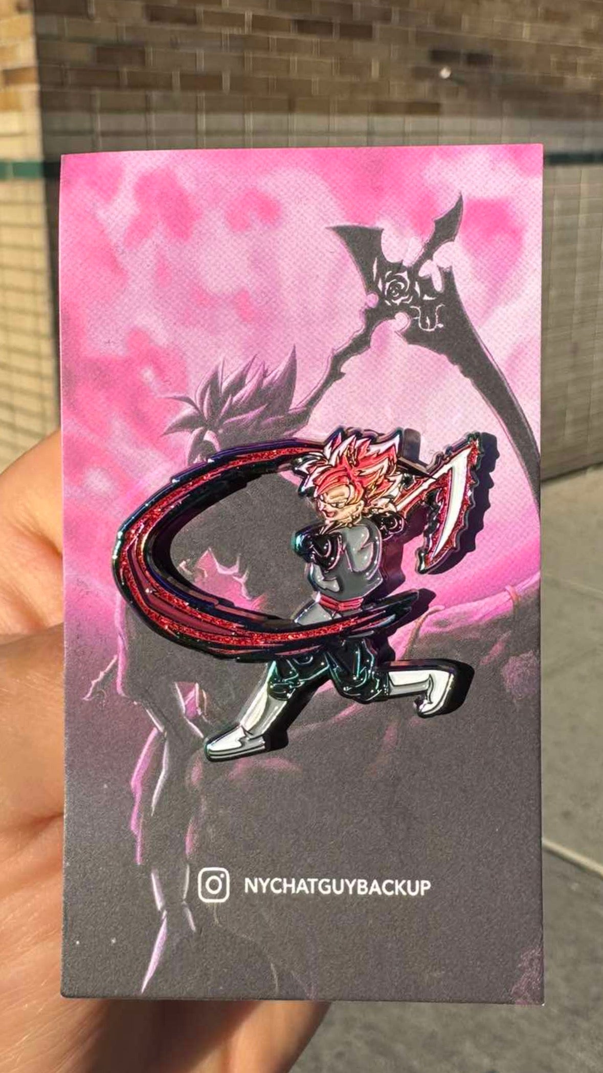 Swinging Goku Black Pin