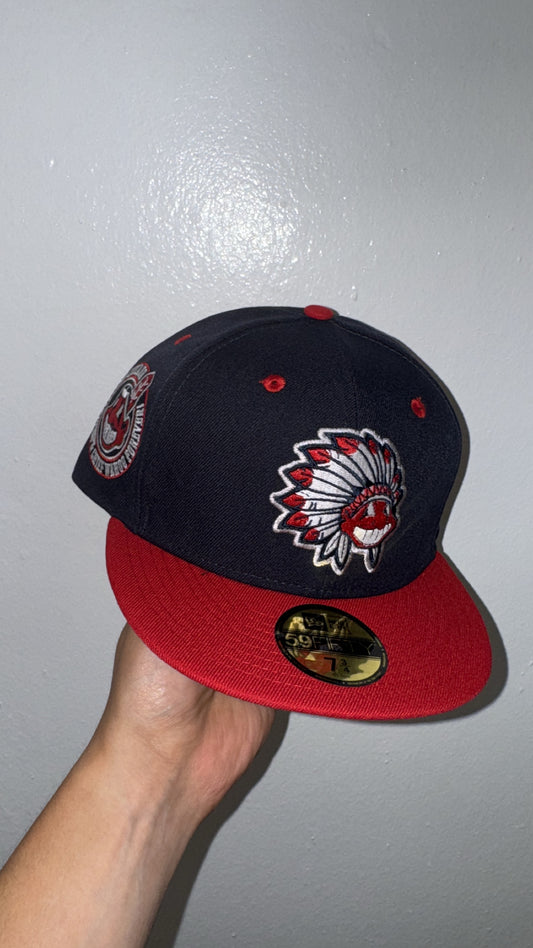 New Era 59fifty Navy Cleveland Indians